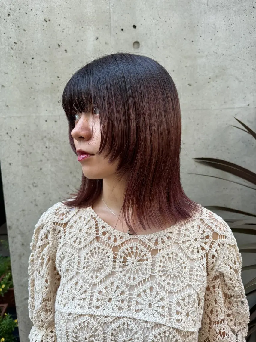 ミディアム 顔周りカット カット 💎艶カラー髪質改善 💎🐇uraraのヘアスタイル