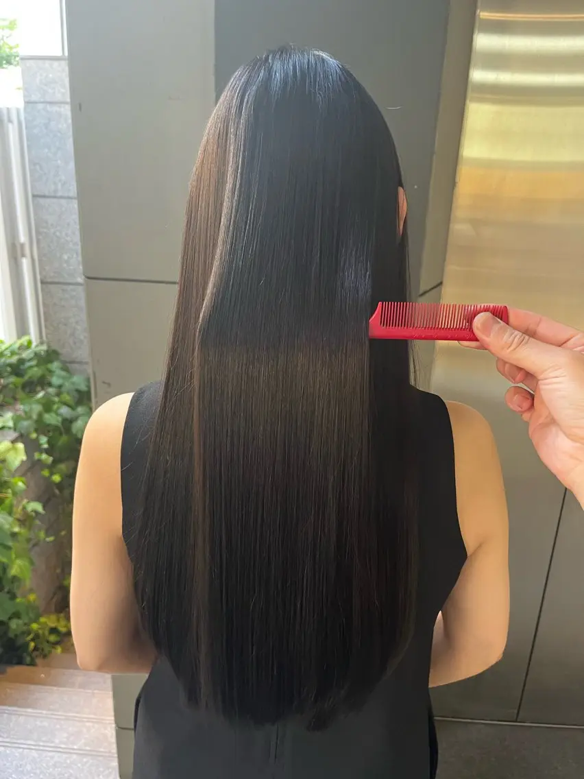 ロング カット 縮毛矯正 銀座🍓個室🍓犬飼 英介😁のヘアスタイル