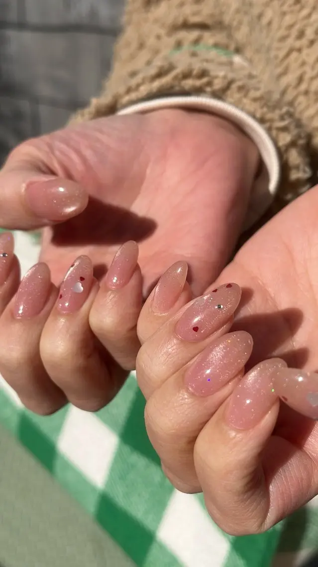 ネイル ハート ハンドネイル SAKU nail 作島茜のネイルデザイン