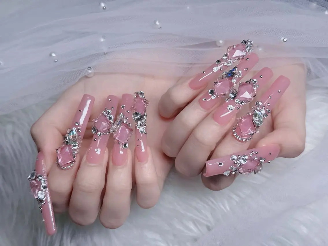 ネイル チークネイル 長さ出し フラッシュネイル フレンチネイル グラデーション ハンドネイル Lenie Nail Salonのネイルデザイン