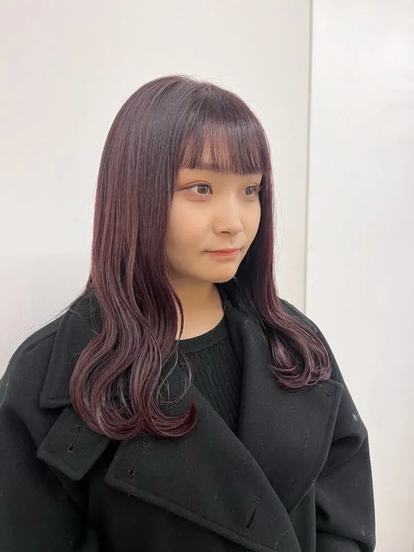 ロング カラー レッドカラー 暖色カラー/ ヘアセット🌛櫻井舞のヘアスタイル