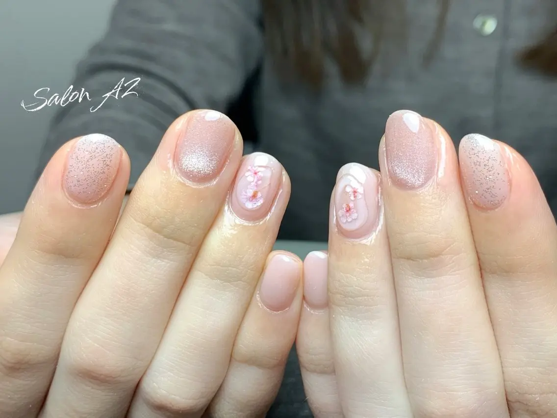 ネイル アートネイル フットネイル フレンチネイル マグネットネイル 持ち込み ハンドネイル salon AZのネイルデザイン