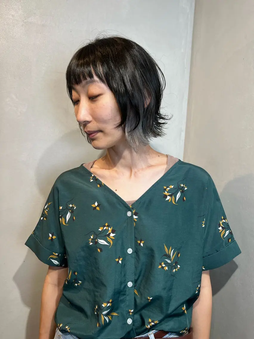 ショート カット ヘアカラー トリートメント Aya/四条烏丸/ インナーカラーのヘアスタイル