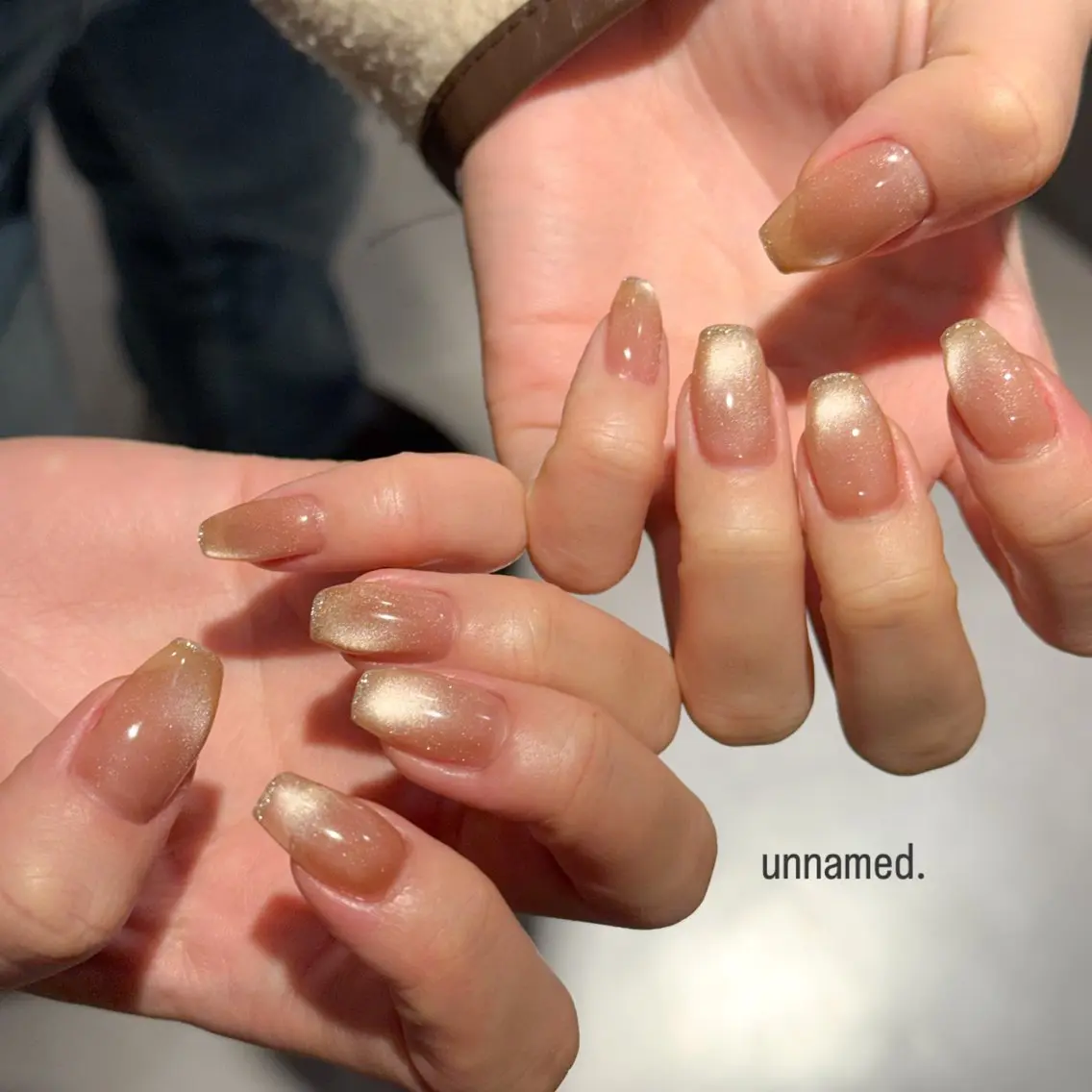 ネイル フレンチネイル キラキラネイル ラメ(グリッター) ハンドネイル unnamed. Kurumiのネイルデザイン
