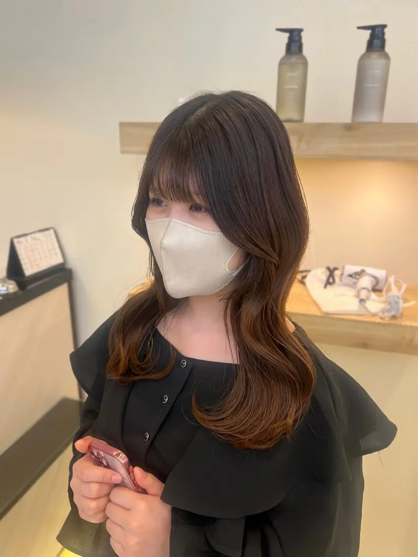 セミロング ヘアアレンジ 縮毛矯正 トリートメント ‎💚似合わせカット 🎀💚 ちえのヘアスタイル