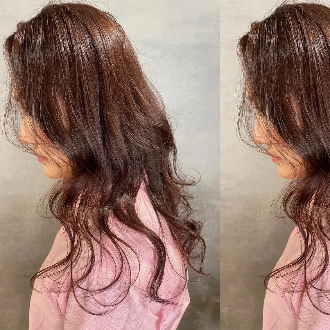ロング カラー ブラウンカラー ピンクカラー ピンクブラウン ヘアカラー ツキノキ ミナのヘアスタイル