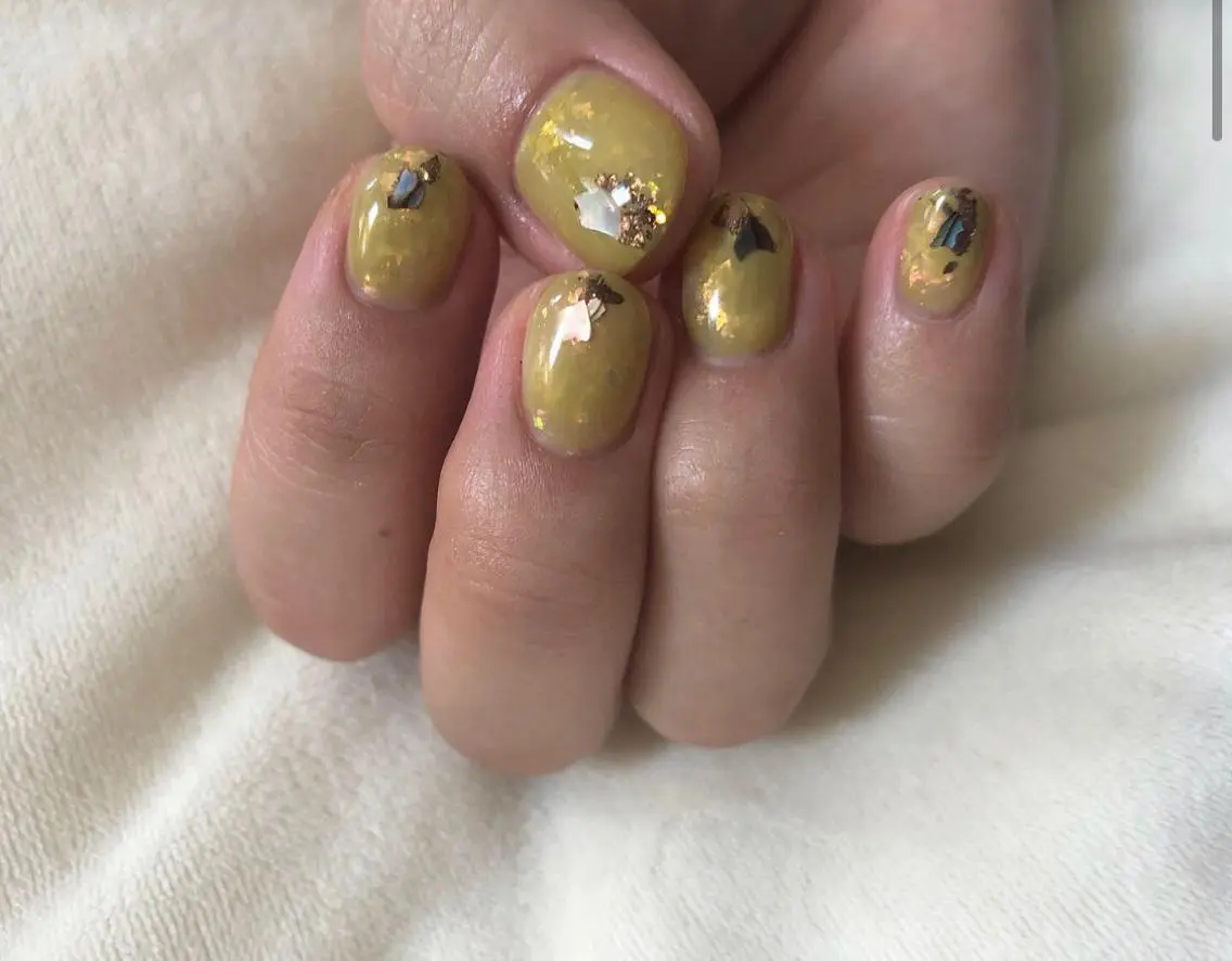 ネイル キラキラネイル パラあり！フィルイン 美フォルムのネイルデザイン