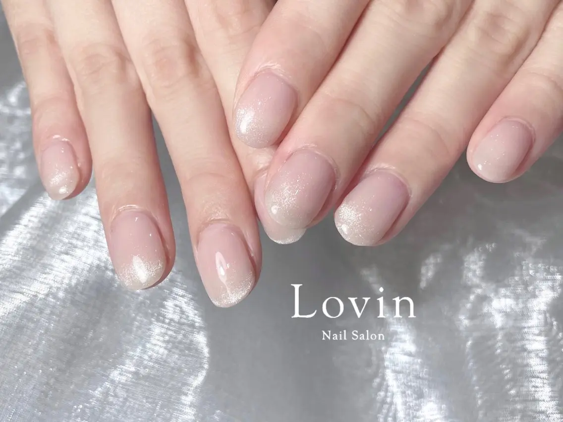 ネイル フレンチネイル ジェルネイル マグネットネイル マグネットフレンチ オフィスネイル k-two nailのネイルデザイン