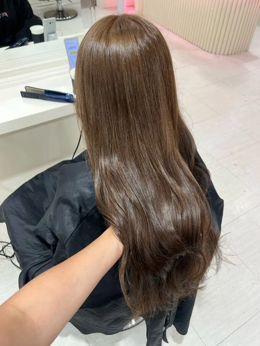ロング カラー ベージュカラー ブリーチ ダブルカラー ヘーゼル ブリーチなしカラー ヘアカラー ヘアセット 大人上品ベージュ 🎀HARUNAのヘアスタイル