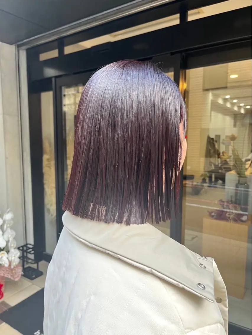 カラー ブリーチ ブリーチなしカラー レッドカラー rias HARU /カラーモデル募集のヘアスタイル