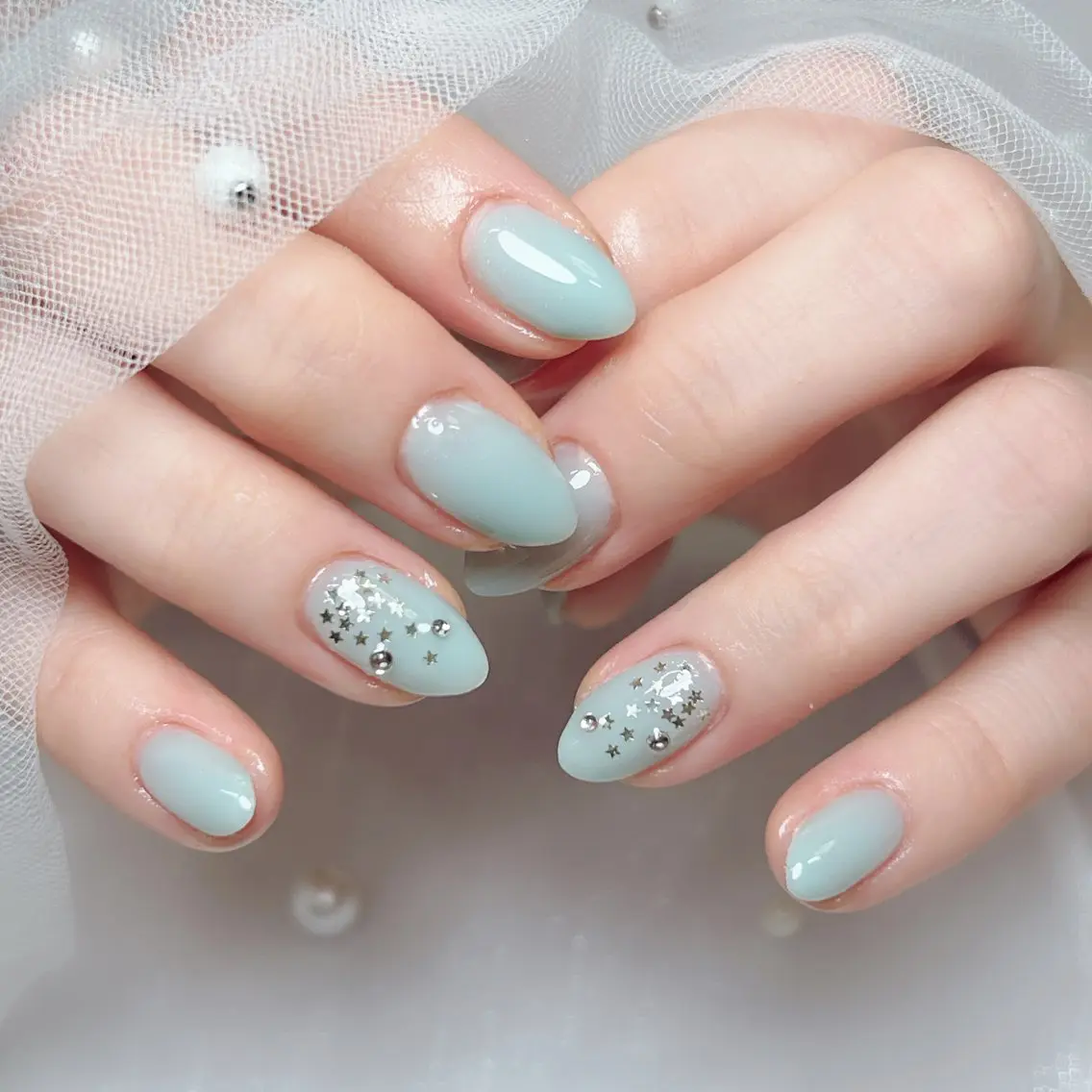 ネイル ジェルネイル マグネットネイル ニュアンスネイル 春ネイル ハンドネイル Cute Tips nailのネイルデザイン