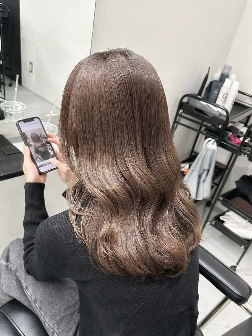 ミディアム ヘアカラー トリートメント ダブルカラー/レイヤ ー新潟駅/谷口大海のヘアスタイル