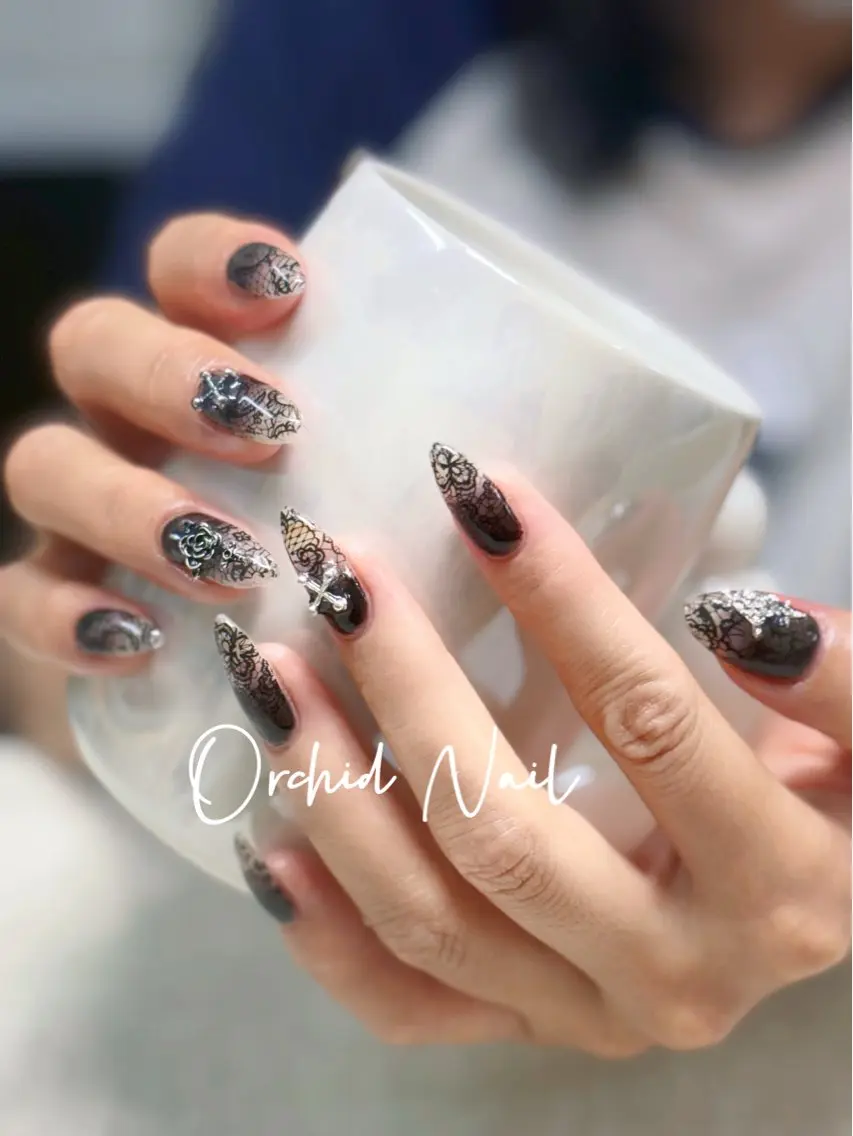 ネイル レース ハンドネイル Orchid Nailのネイルデザイン
