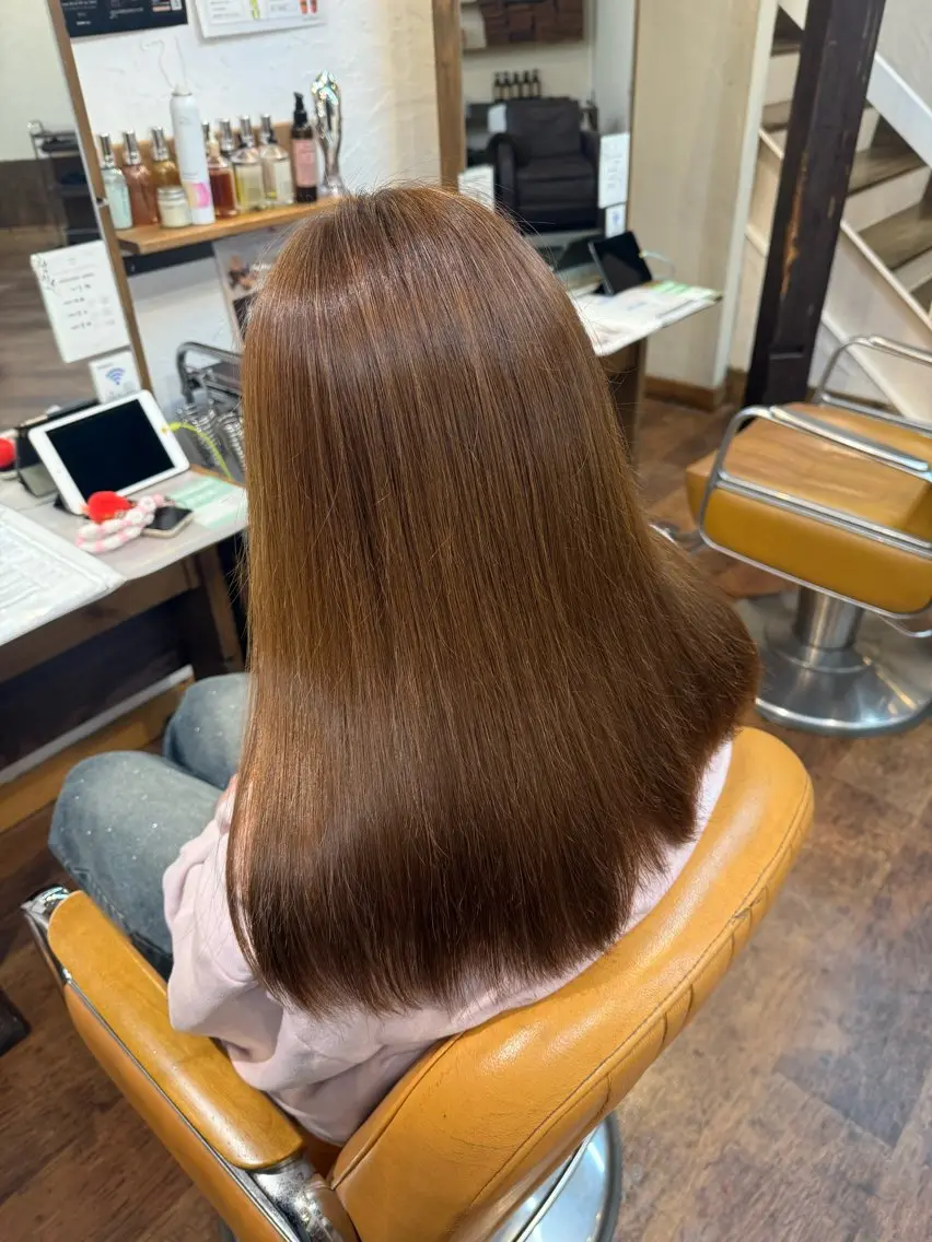 カラー ベージュカラー ブリーチ ブリーチなしカラー 渡邊 さくらのヘアスタイル