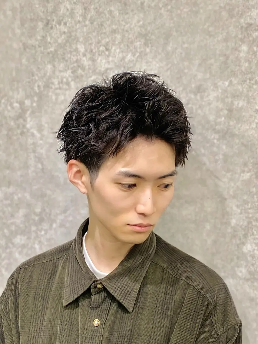 パーマ メンズ スパイキーショート 【メンズ専門】中本 翔大のヘアスタイル