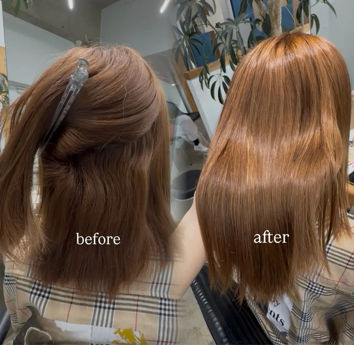 セミロング 髪質改善 縮毛矯正 かすみ/名駅徒歩5分 /メンズカットのヘアスタイル
