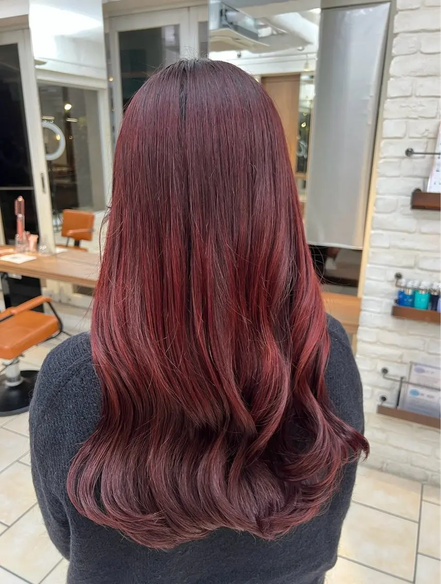 ロング ヘアカラー トリートメント 髙橋 あまねのヘアスタイル