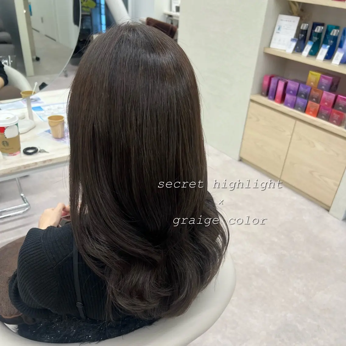 ロング カラー グレージュ ハイライトカラー ハイライト カット ヘアカラー トリートメント 美髪矯正/髪質改善/ 艶髪🤍伊藤梨紗のヘアスタイル