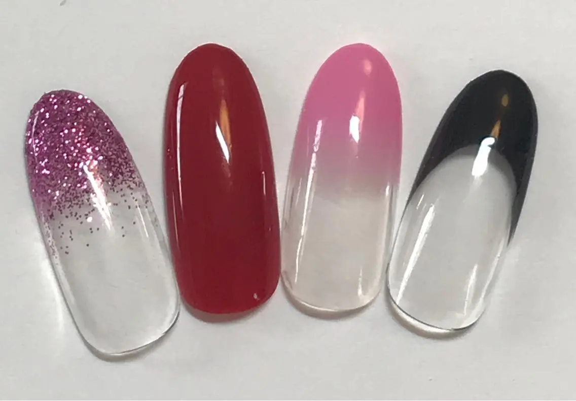 ネイル フレンチネイル グラデーション ラメ(グリッター) ラメグラデーション ワンカラーネイル ハンドネイル Nail salon Serpienteのネイルデザイン