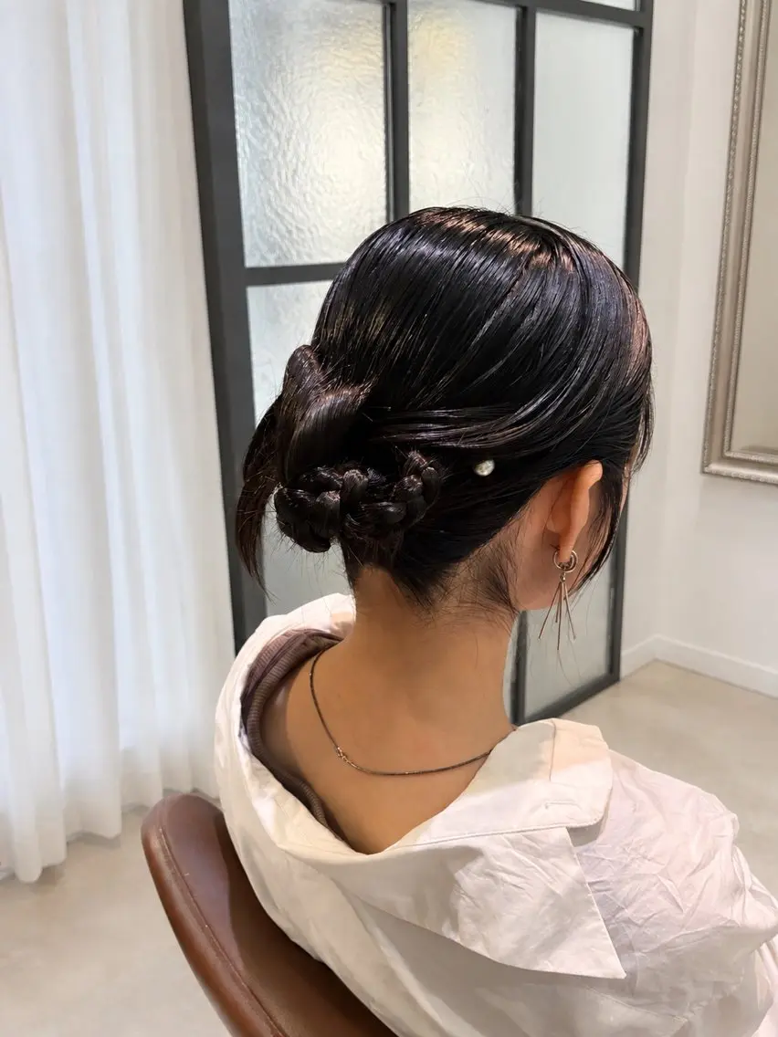 ヘアアレンジ 結婚式・ブライダル ヘアセット 🦋ヘアメ・似合わせ HIBIKIのヘアスタイル
