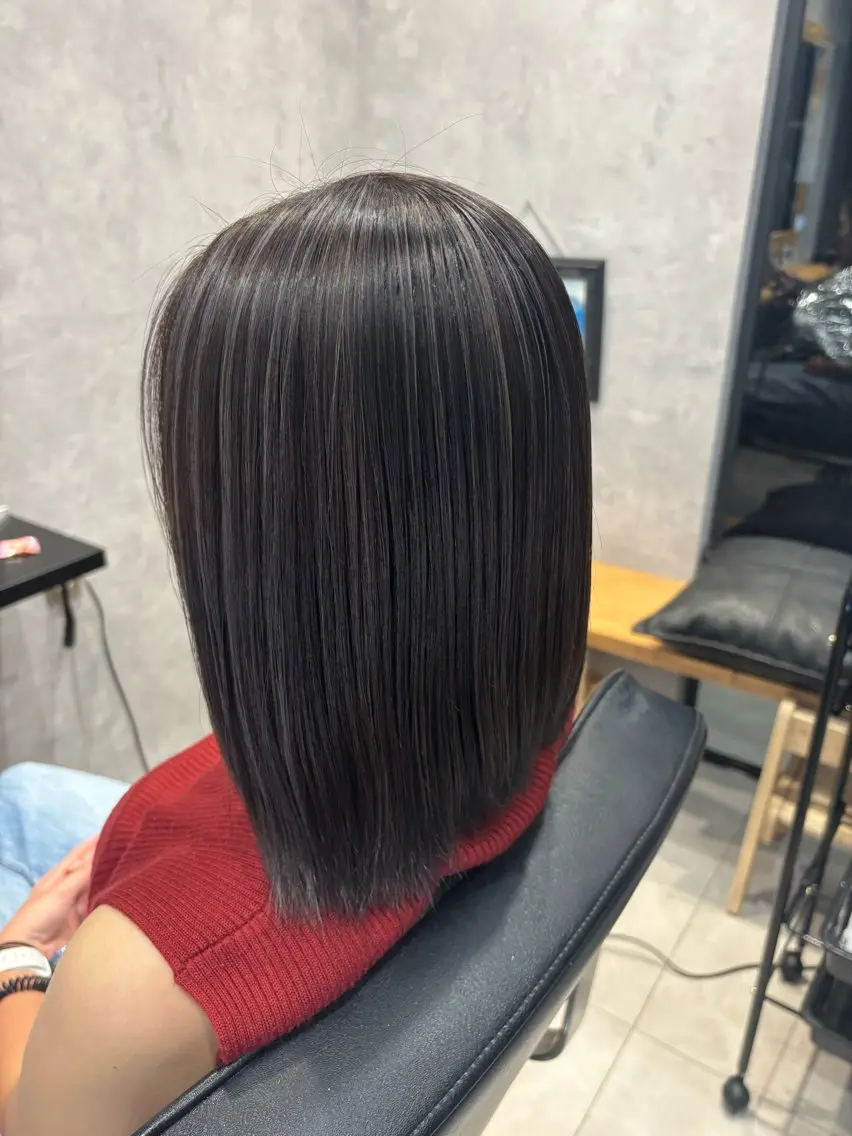 ミディアム ヘアカラー 長橋 ももかのヘアスタイル