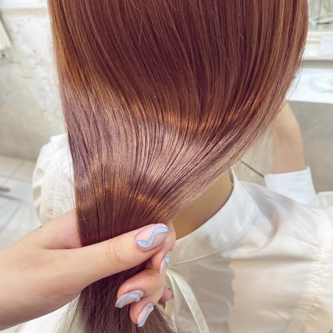 セミロング カラー ヘアアレンジ マツエク・マツパ ベージュカラー ピンクカラー ピンクベージュ カラーマツエク 透明感カラー🫧ヘア セット🫧松本菜月の眉毛・アイブロウイメージ