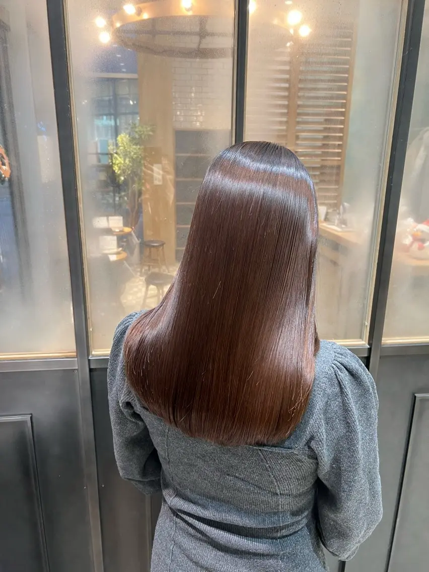 セミロング パーマ 髪質改善 ストレートパーマ カット 縮毛矯正 🫧Ai/ ロロネー森ノ宮💖のヘアスタイル
