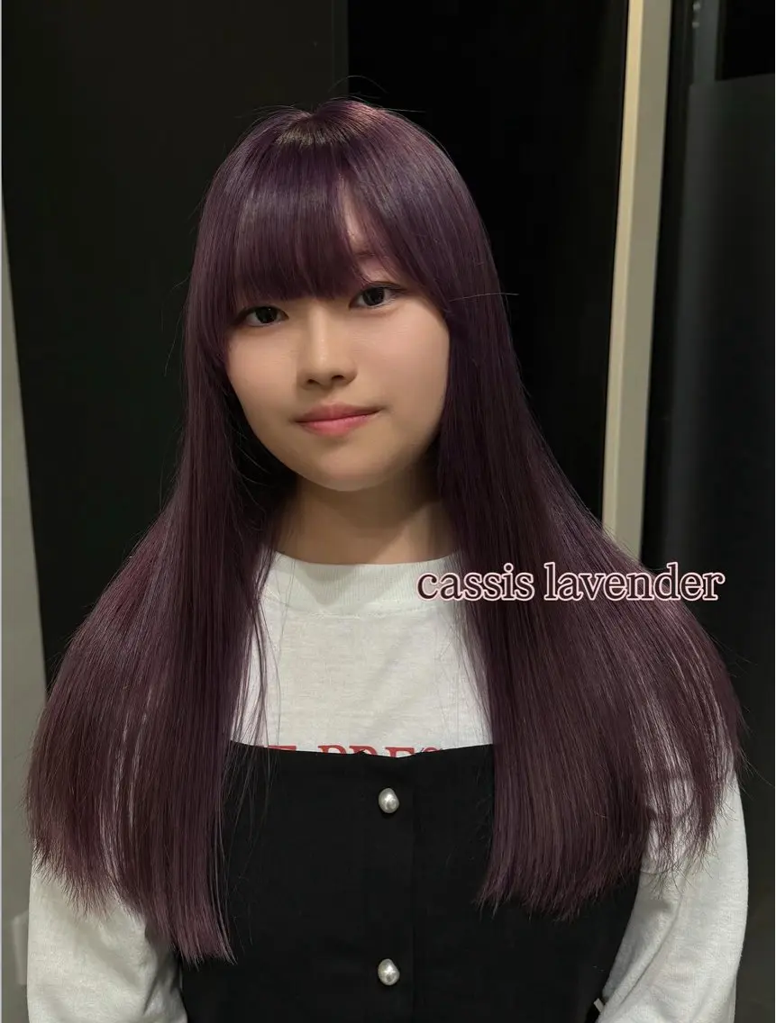 セミロング ヘアカラー カラーモデル募集♥️ 玲奈のヘアスタイル