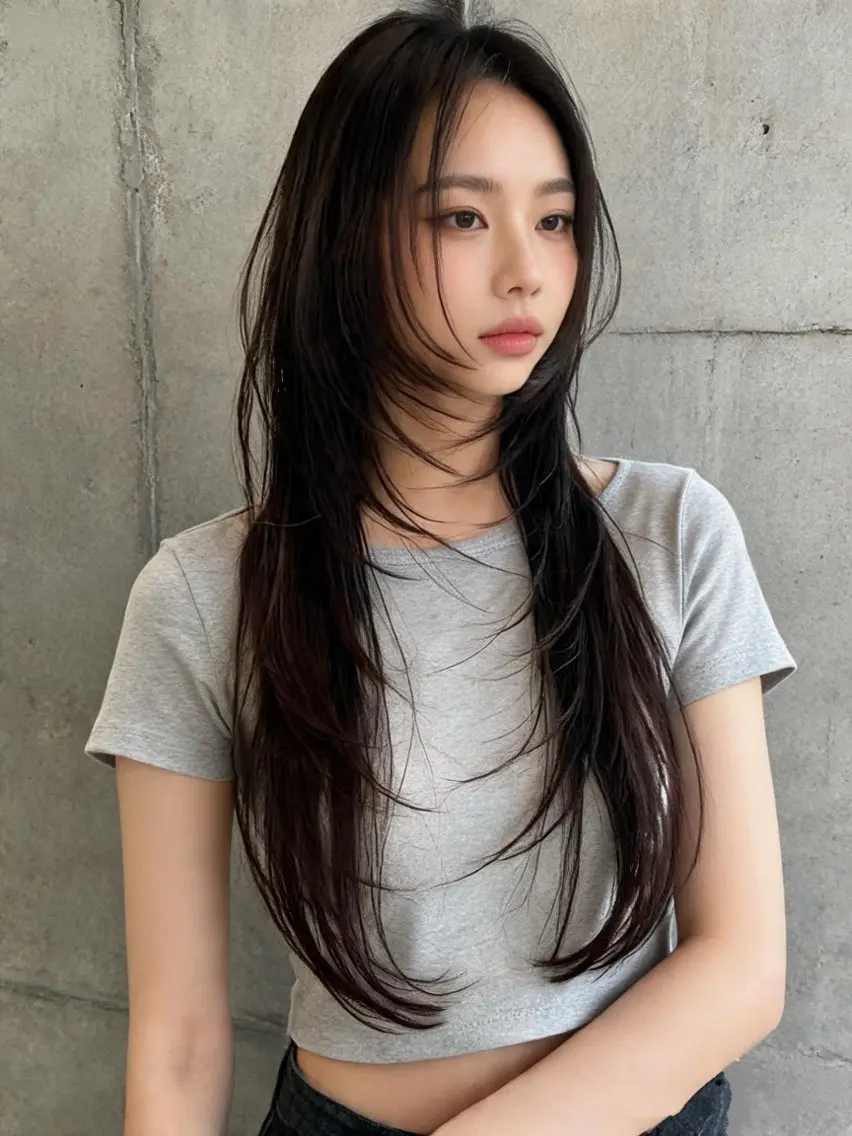 ロング カラー ショートボブ アッシュ アッシュグレー バレイヤージュ ミストバング カット ヘアカラー トリートメント ウルフカット 811 大阪梅田 ウルフのヘアスタイル