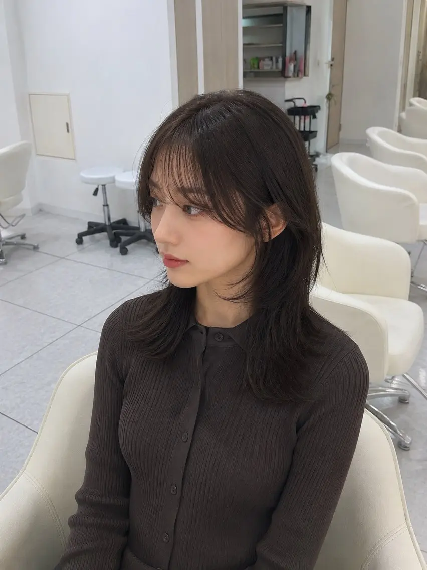 ミディアム カット ヘアカラー トリートメント FORCE 荻原卓冶のヘアスタイル