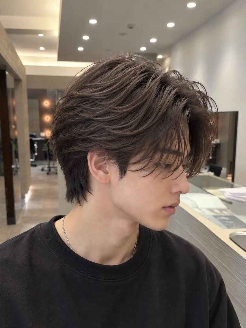 ショート パーマ パーマ サキ🤍透明感カラー /レイヤーカットのヘアスタイル