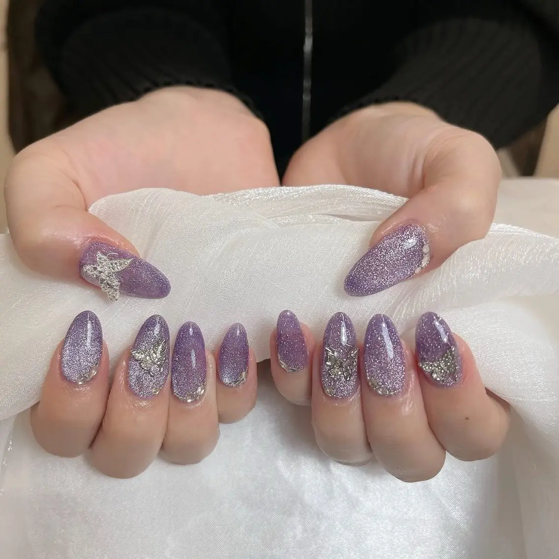 長さ出し10本＋フレンチ🥰orマグネット🧲orミラー🪞or グラデーション6500円(研修中)の写真