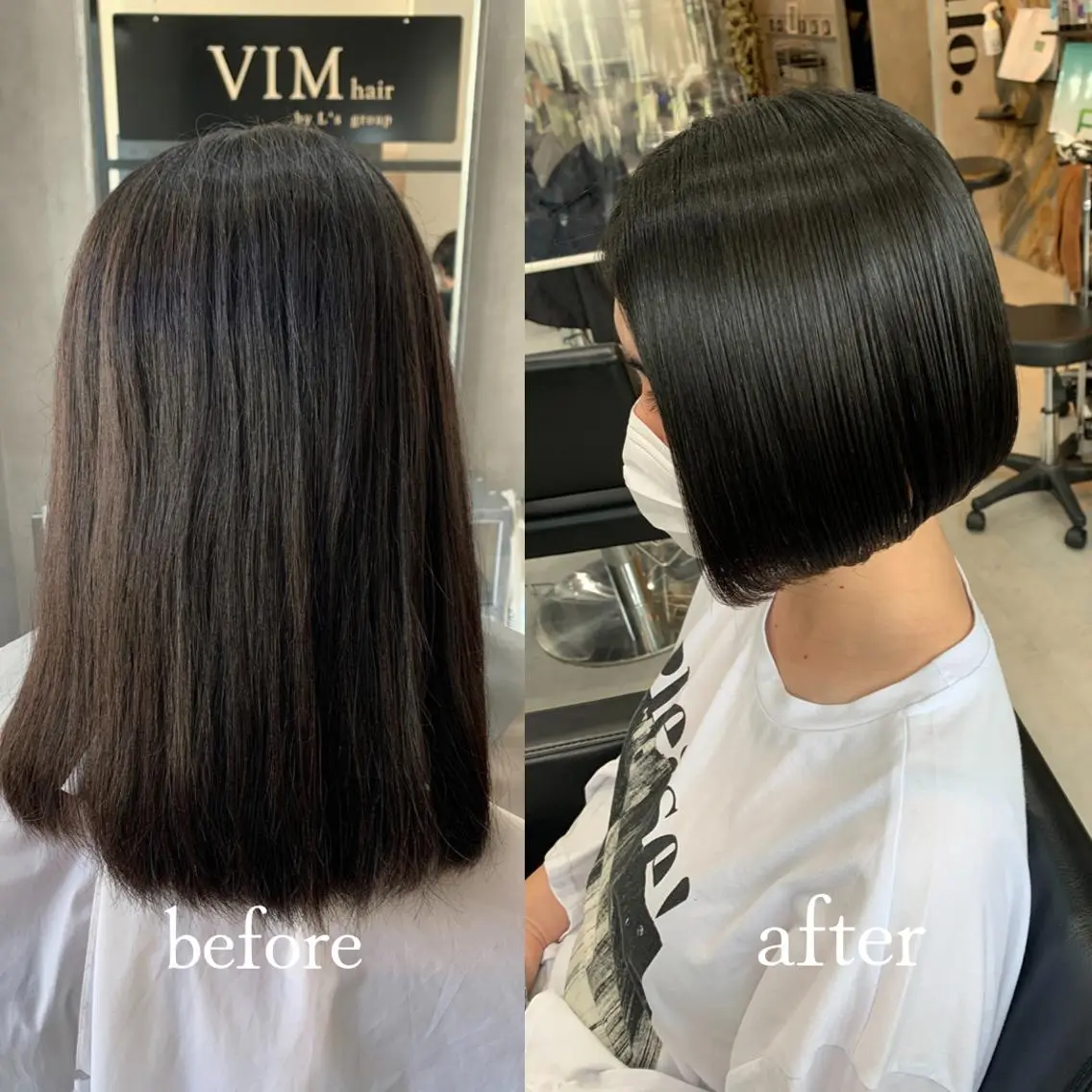 ショート パーマ 縮毛矯正 VIM hairおもろまち店のヘアスタイル
