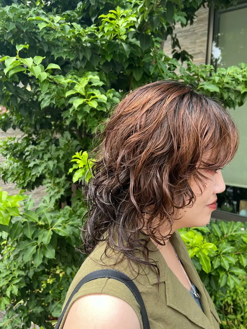 ミディアム パーマ ミディアムパーマ 吉田 詩穂のヘアスタイル