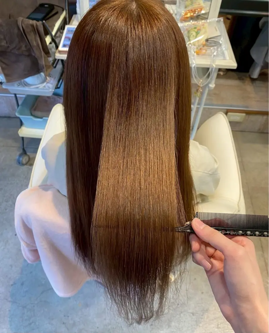 【ロング】🌿リタッチカラー+プチスパ🌿オージュアケア🌻※ミルボンID登録必須⚠️白髪染めも可◎ブリーチ不可の写真