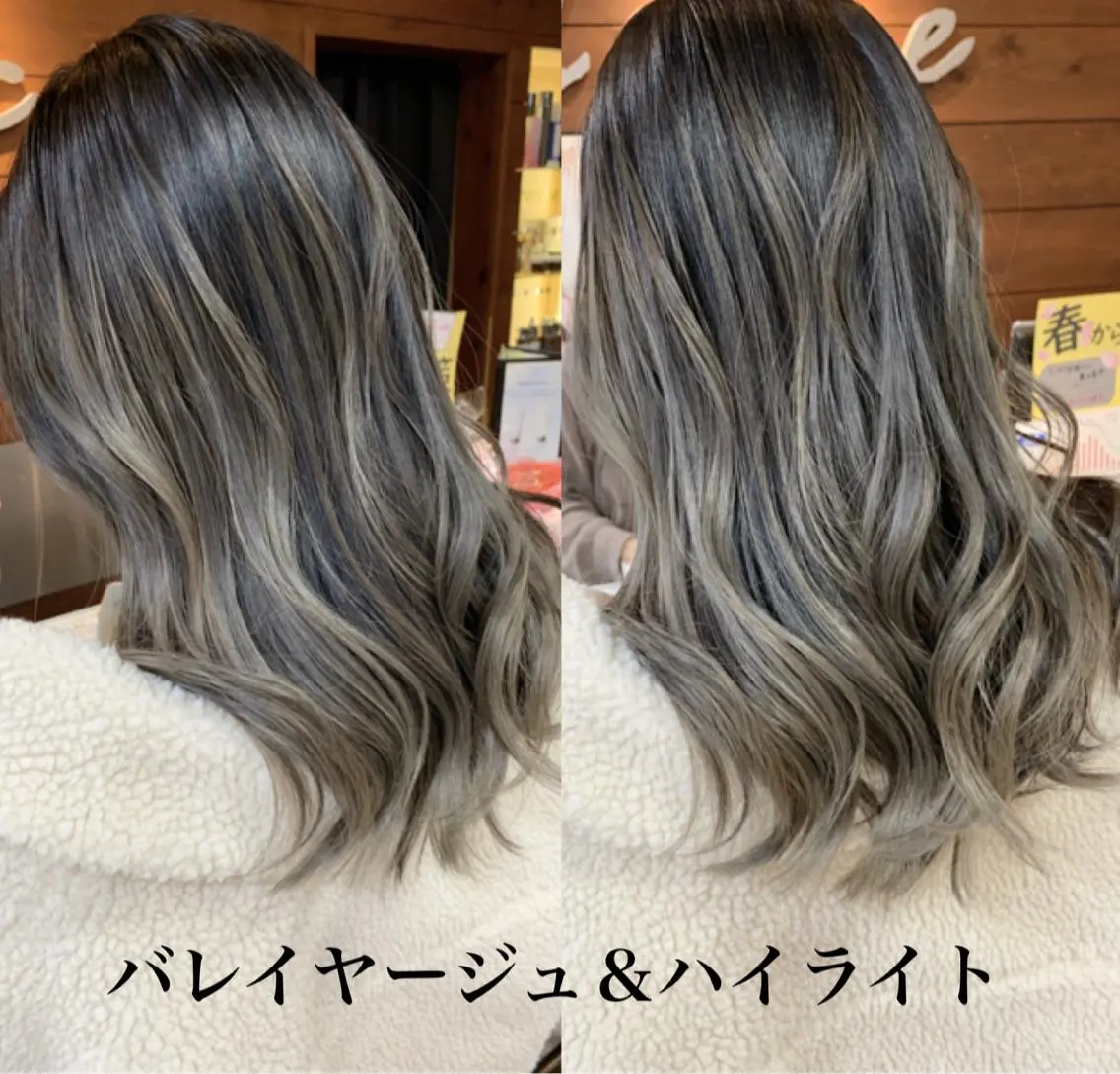 セミロング ハイライト レイヤーカット レイヤー/艶髪カラー 森本くるみのヘアスタイル