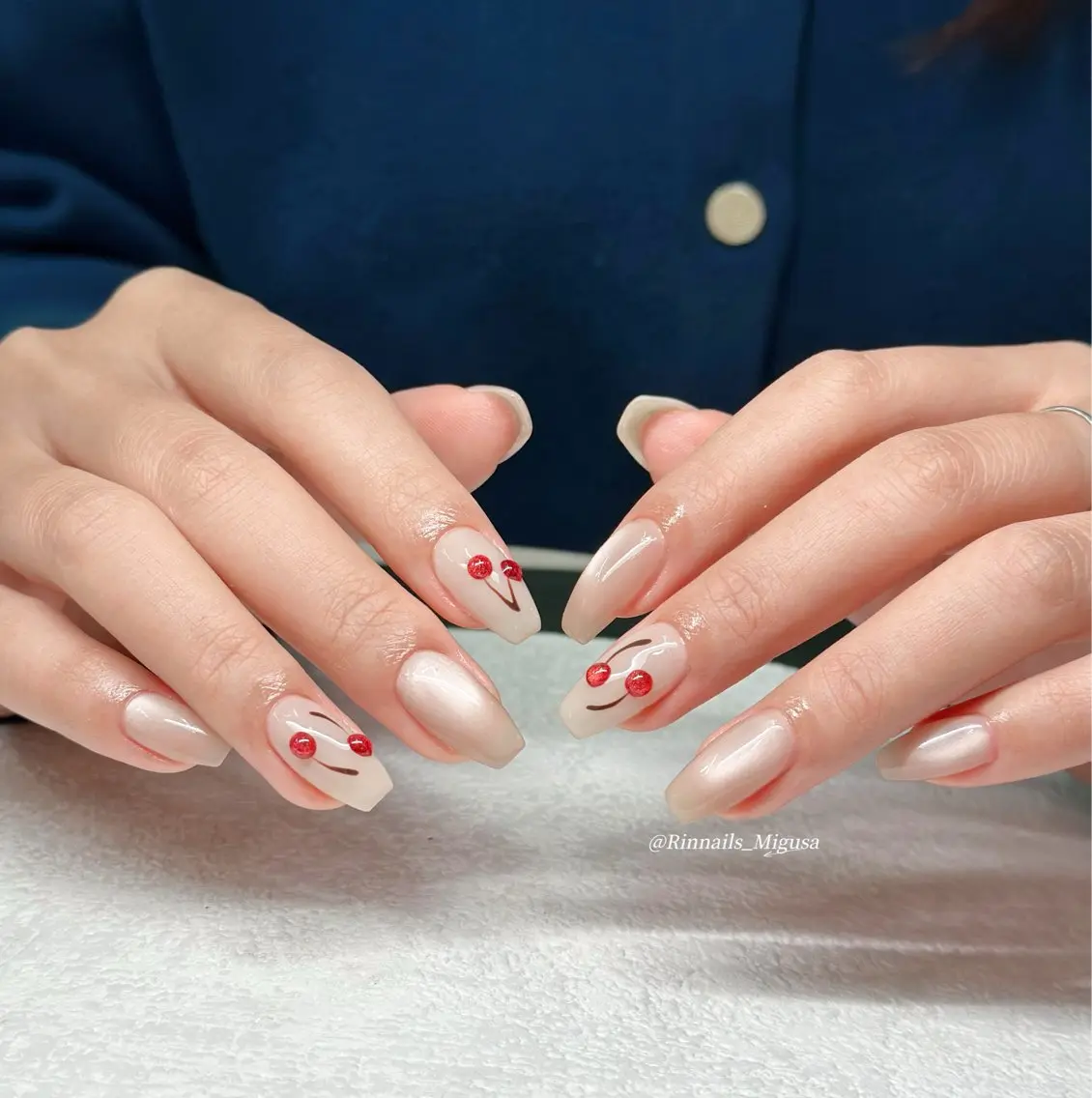 ミディアム 韓国風ヘア RIN NAILS ᥫ᭡Migusaのネイルデザイン