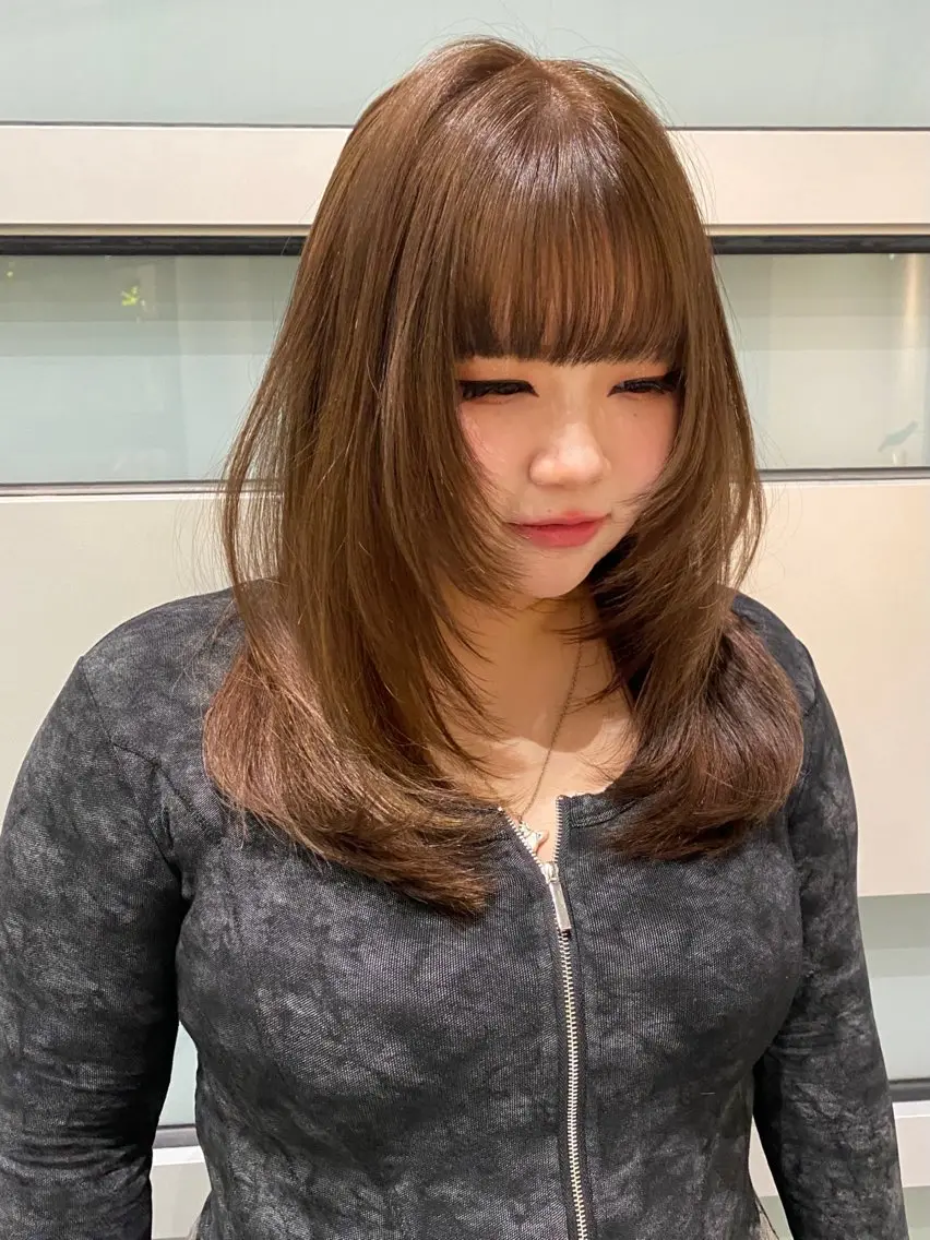 セミロング カラー カット ヘアカラー トリートメント mai / linoah˚✧のヘアスタイル