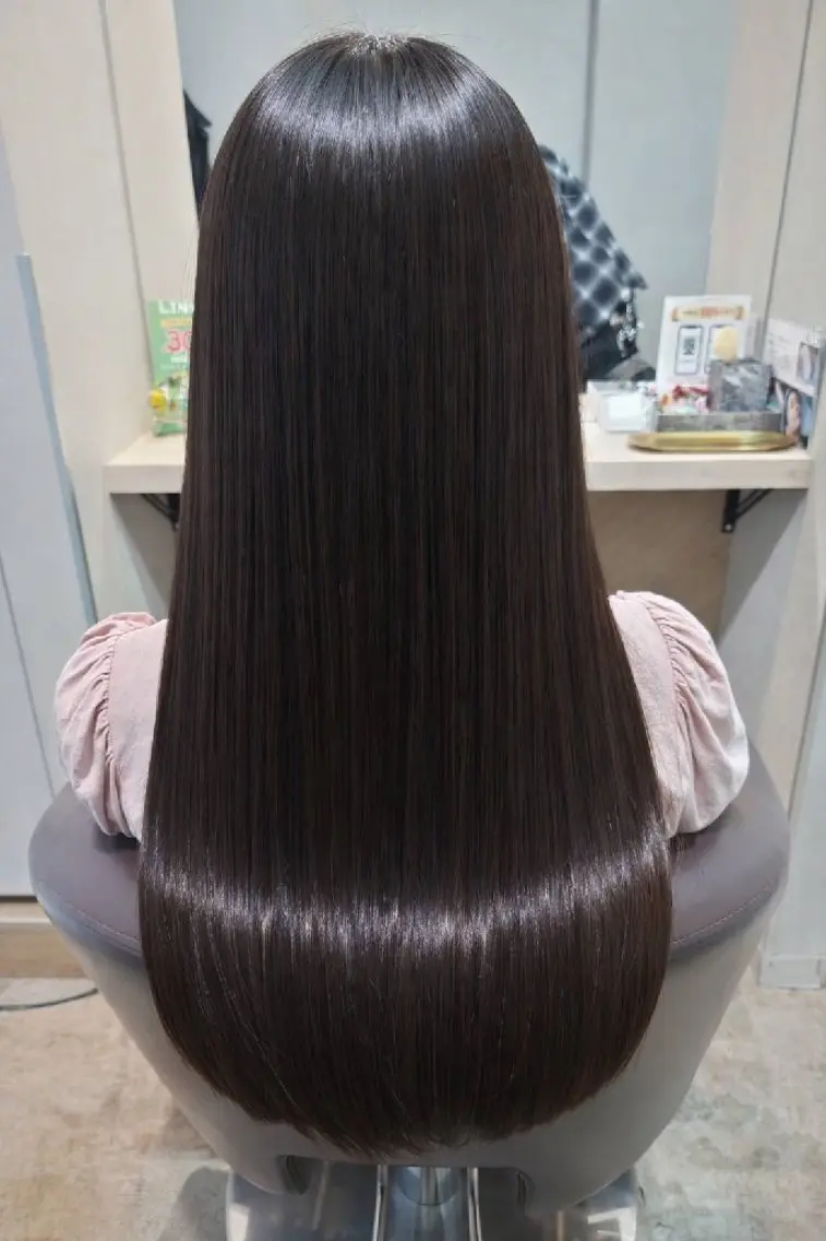 ロング 縮毛矯正 縮毛矯正✨艶髪 シノハラ✨髪質改善のヘアスタイル