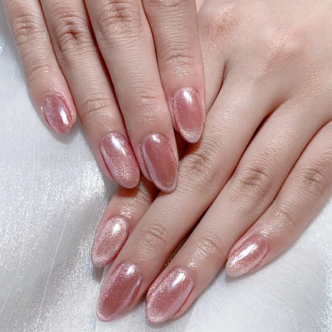 メンズ ネイル メンズ韓国風 アートネイル オーロラネイル ガーリー キラキラネイル ハンドネイル Nail salon 木にいるのネイルデザイン