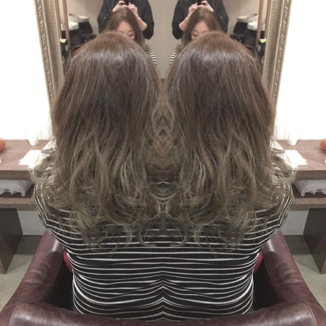 ミディアム カラー レイヤーカット匠 イソザキノリユキのヘアスタイル