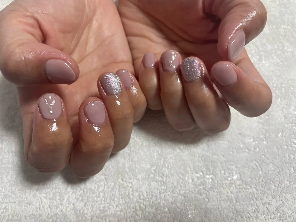 ネイル ジェルネイル メンズネイル パラジェル シンプルネイル 春ネイル kiki nail たまプラーザのネイルデザイン