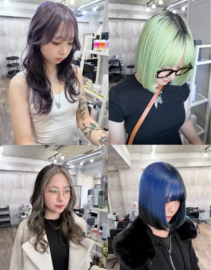 ショート サニーサイド大名 ハイトーン/ブリーチのヘアスタイル