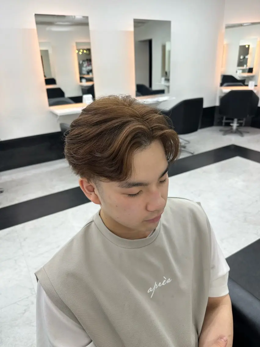 メンズ ヘアカラー トリートメント ALEAP owl Ainaのヘアスタイル
