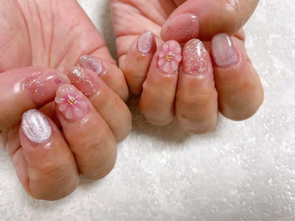 ネイル ジェルネイル 韓国ネイル マグネットネイル 持ち込み パラジェル ハンドネイル kiki nail &brow二子玉川のネイルデザイン