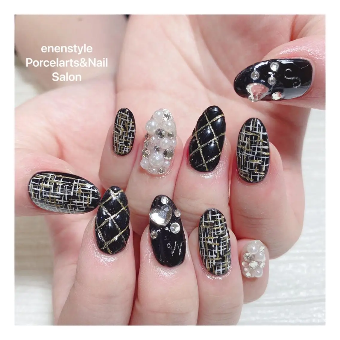 ミディアム ネイル 🐾enen style 🐾のネイルデザイン