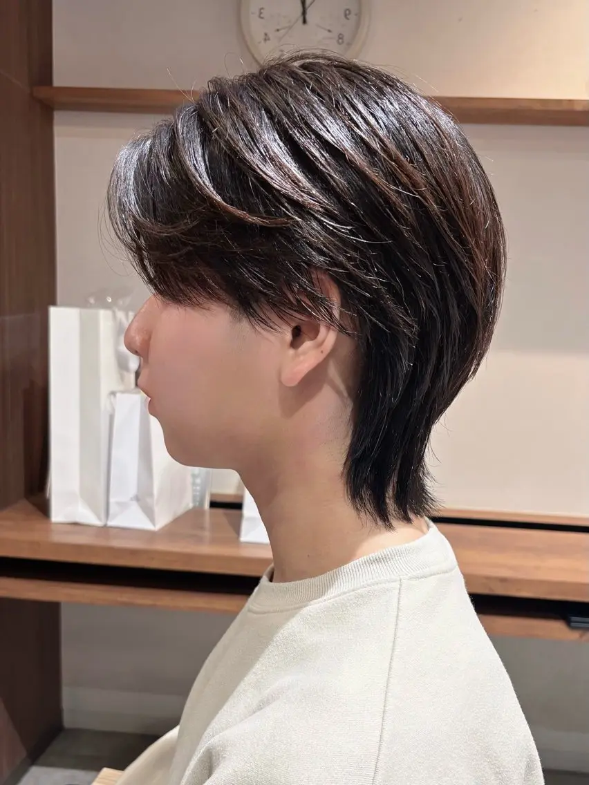 ミディアム ✂️メンズ センターパート✨陽気のヘアスタイル