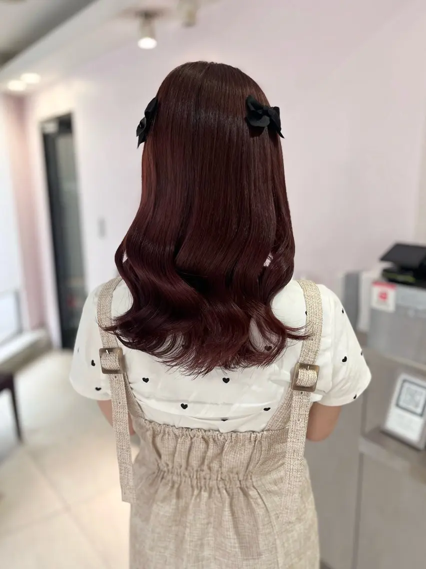 セミロング カラー ヘアアレンジ yuuna モデル募集中🤍のヘアスタイル
