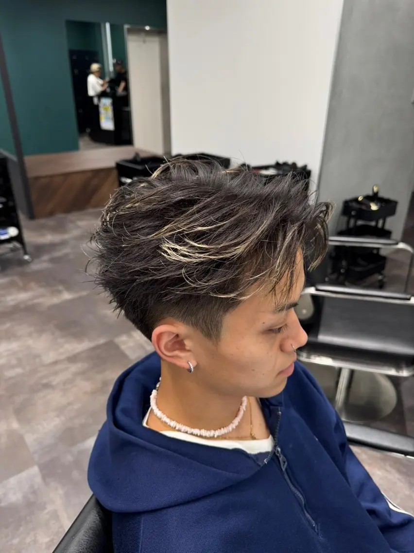 ショート パーマ メンズ フェザーパーマ メンズパーマ ショートヘア カット パーマ 🔥メンズ超特化🔥 青木海斗のヘアスタイル