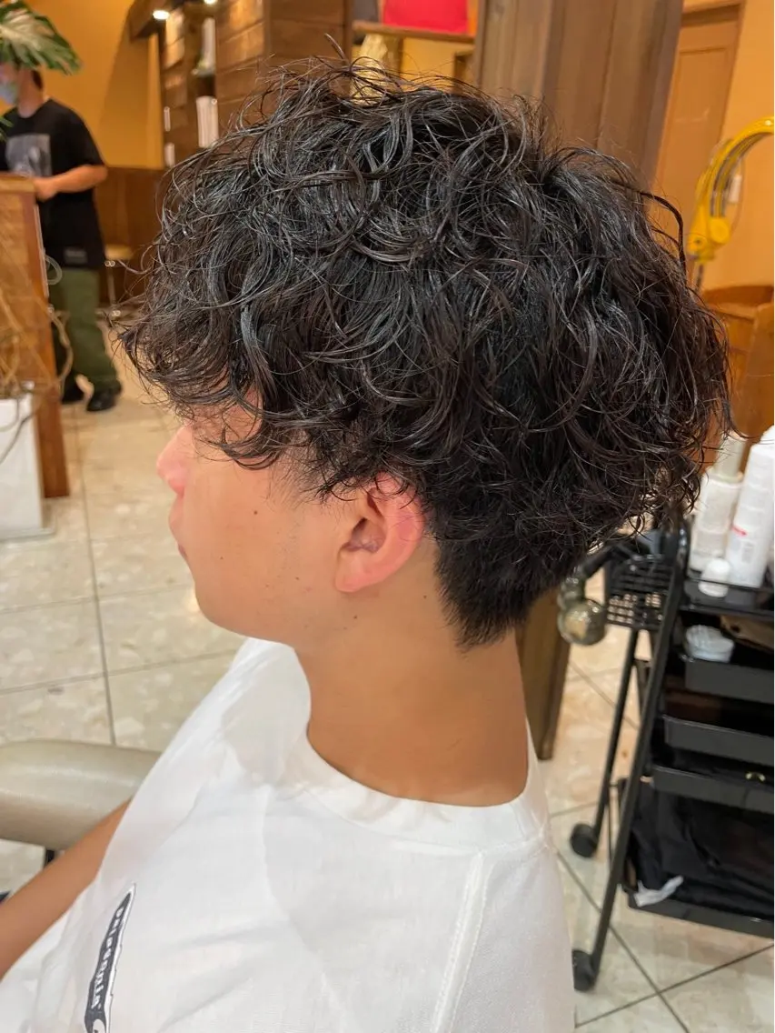 ショート パーマ メンズ カット パーマ 倉持誠也 ショートスタイル特化のヘアスタイル